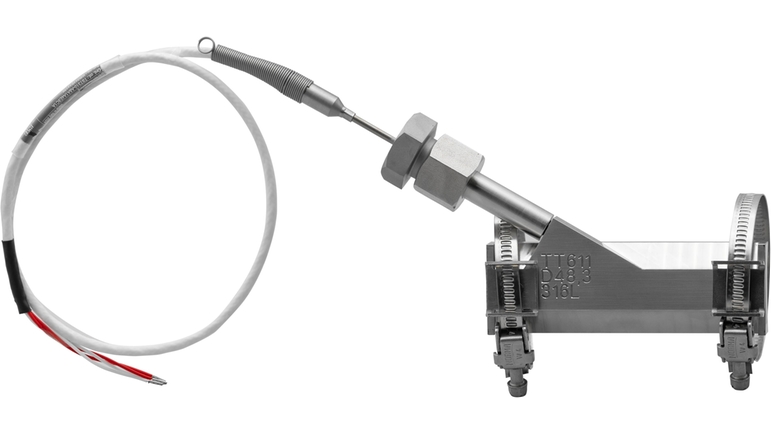 ケーブルプローブTST310搭載バージョン、角度：20°、DN25、1"、配管外径：⌀33.7 mm