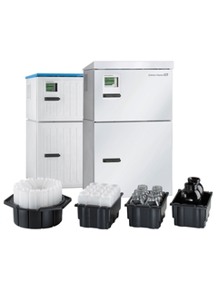 The stationary automatic water sampler is available with plastic and stainless steel housings.