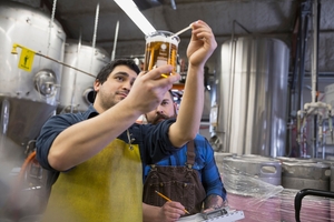 Beer quality control performed by two brewers