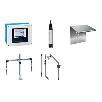 Dissolved oxygen measuring point with COS61D for wastewater applications