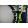 写真：水力発電所に設置されたクランプオンセンサ